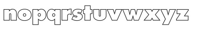 Futura Std Posteroutline Extra Bold (p) Font LOWERCASE