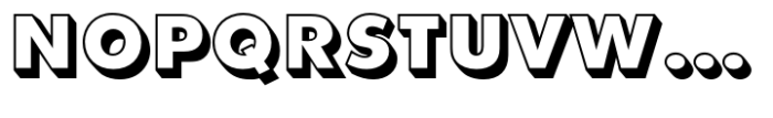 Futura Std Shadowed Extra Bold (d) Font UPPERCASE