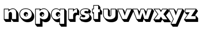 Futura Std Shadowed Extra Bold (d) Font LOWERCASE