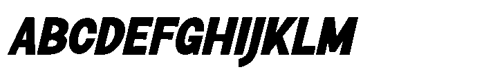 Fuzamic Oblique Font UPPERCASE