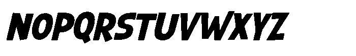 Fuzamic Oblique Font LOWERCASE