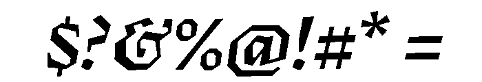 Fugit BoldItalic Font OTHER CHARS