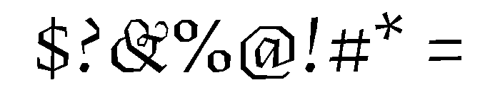 Fugit Regular Font OTHER CHARS