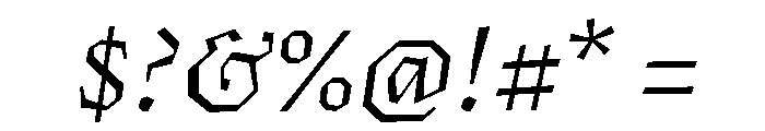 Fugit RegularItalic Font OTHER CHARS