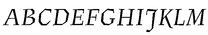 Fugit RegularItalic Font UPPERCASE