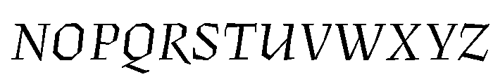 Fugit RegularItalic Font UPPERCASE