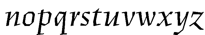 Fugit RegularItalic Font LOWERCASE