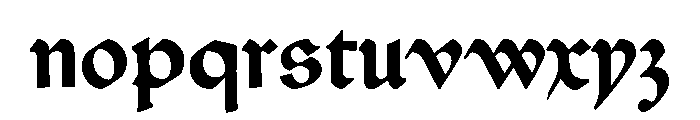 Fust&Schoeffer Durandus GoticoAntiqua118G Font LOWERCASE