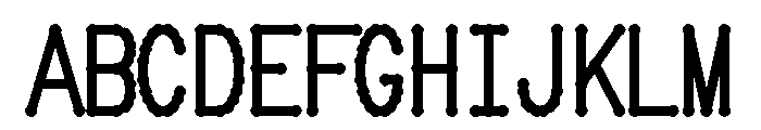 Futural Mono 14 2.5 Handles Font UPPERCASE