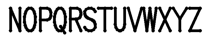 Futural Mono 14 2.5 Handles Font UPPERCASE