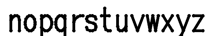 Futural Mono 14 2.5 Handles Font LOWERCASE