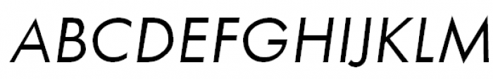 Futura Book Oblique Font UPPERCASE