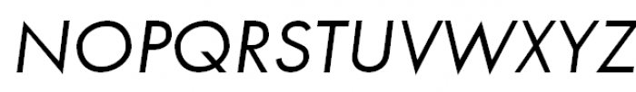 Futura Book Oblique Font UPPERCASE