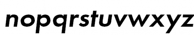 Futura Demi Oblique Font LOWERCASE