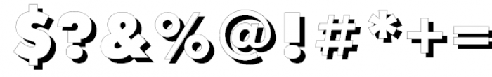 Futura Futuris Shadow Extra Bold Font OTHER CHARS