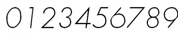 Futura Light Oblique Font OTHER CHARS