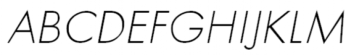 Futura Light Oblique Font UPPERCASE