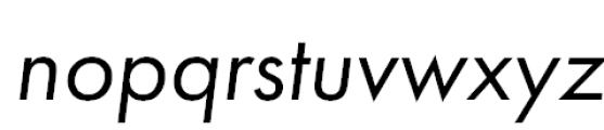 Futura PT Book Oblique Font LOWERCASE