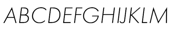 Futura PT Light Oblique Font UPPERCASE