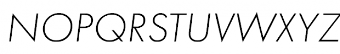 Futura PT Light Oblique Font UPPERCASE