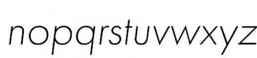 Futura PT Light Oblique Font LOWERCASE