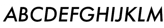 Futura PT Medium Oblique Font UPPERCASE