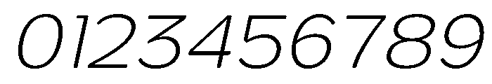 FX Telaga ExtraLight Italic Font OTHER CHARS