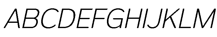 FX Telaga ExtraLight Italic Font UPPERCASE