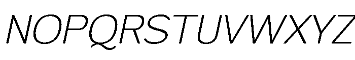 FX Telaga ExtraLight Italic Font UPPERCASE