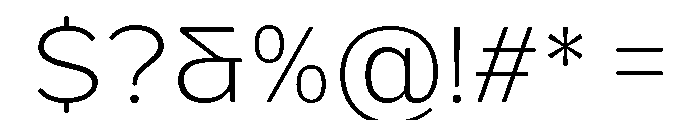 FX Telaga ExtraLight Font OTHER CHARS