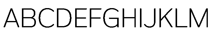 FX Telaga ExtraLight Font UPPERCASE