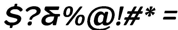 FX Telaga SemiBold Italic Font OTHER CHARS