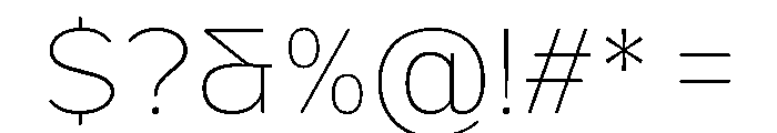 FX Telaga Thin Font OTHER CHARS