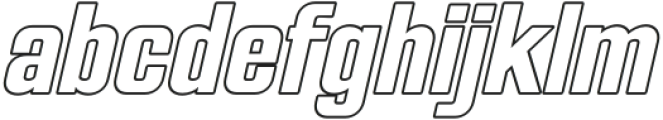 FX Neofara Bold Italic Outline otf (700) Font LOWERCASE