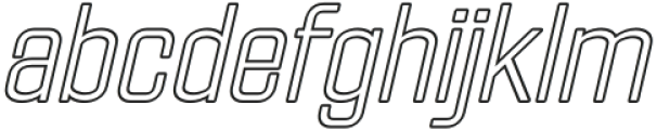FX Neofara ExtraLight Italic Outline otf (200) Font LOWERCASE
