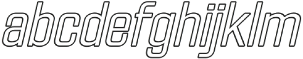 FX Neofara Light Italic Outline otf (300) Font LOWERCASE