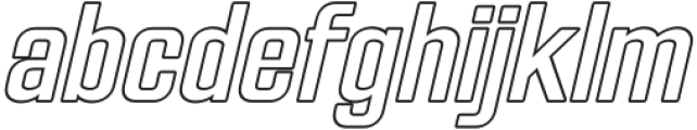 FX Neofara Medium Italic Outline otf (500) Font LOWERCASE