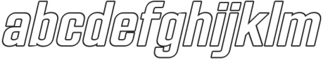 FX Neofara SemiBold Italic Outline otf (600) Font LOWERCASE