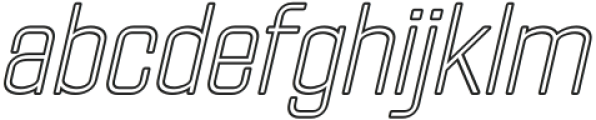 FX Neofara Thin Italic Outline otf (100) Font LOWERCASE