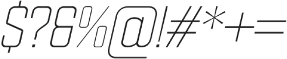 FX Neofara Thin Italic otf (100) Font OTHER CHARS