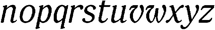 FX Njungkel Italic otf (400) Font LOWERCASE