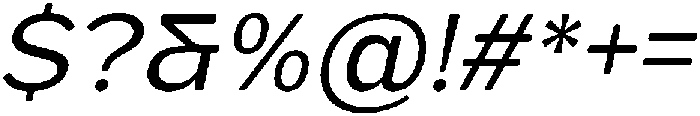 FX Telaga Italic otf (400) Font OTHER CHARS