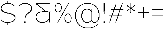 FX Telaga Thin otf (100) Font OTHER CHARS