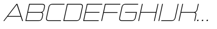 FX Ambasans Thin Expanded Italic Font UPPERCASE