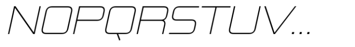 FX Ambasans Thin Expanded Italic Font UPPERCASE