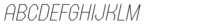 FX Gerundal Thin Italic Font UPPERCASE