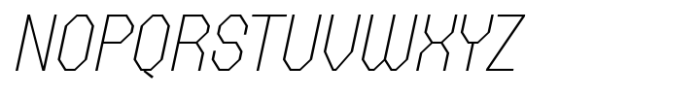 FX Gerundal Thin Italic Font UPPERCASE