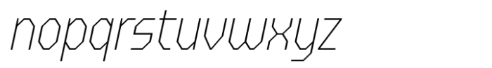 FX Gerundal Thin Italic Font LOWERCASE