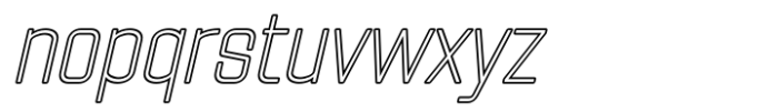 FX Neofara Thin Italic Outline Font LOWERCASE