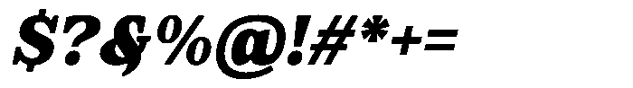 FX Njungkel Black Italic Font OTHER CHARS